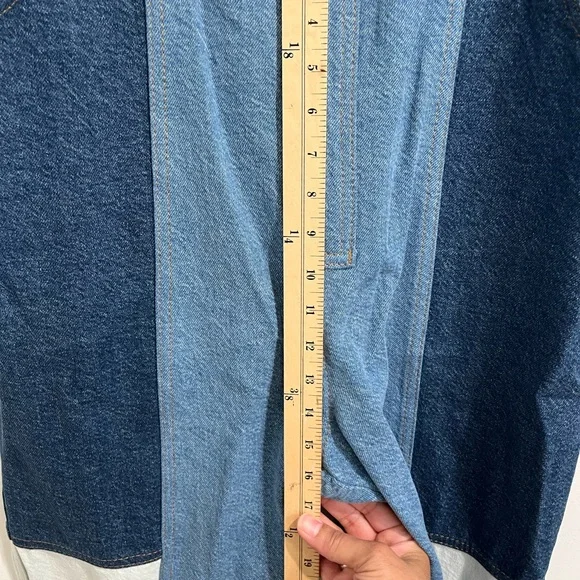 Farm Rio Cutwork Denim Jumpsuit Sz. 31 NWT - Picture 7 of 13